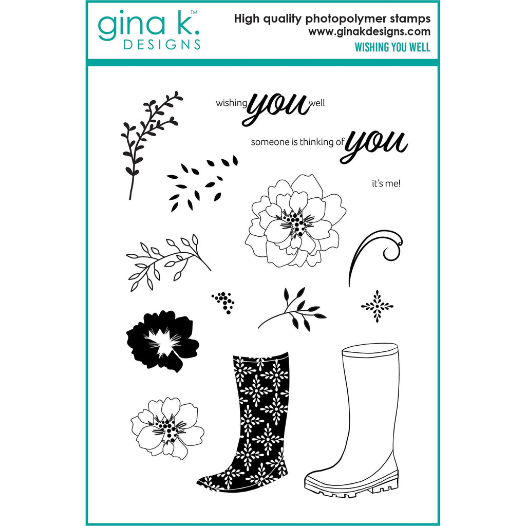 Gina K Designs Wishing You Well Clear Stamps lh45