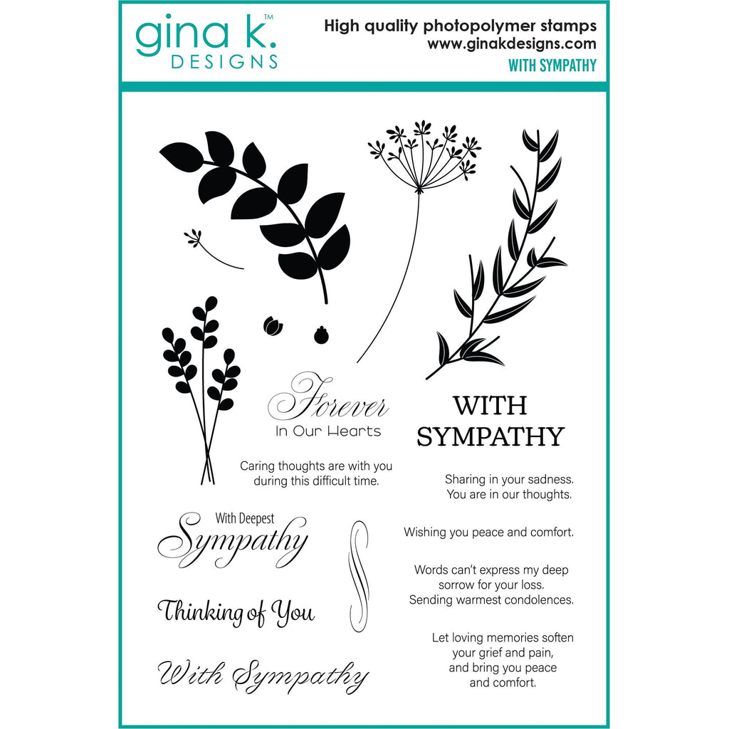 Gina K Designs With Sympathy Clear Stamps dw24