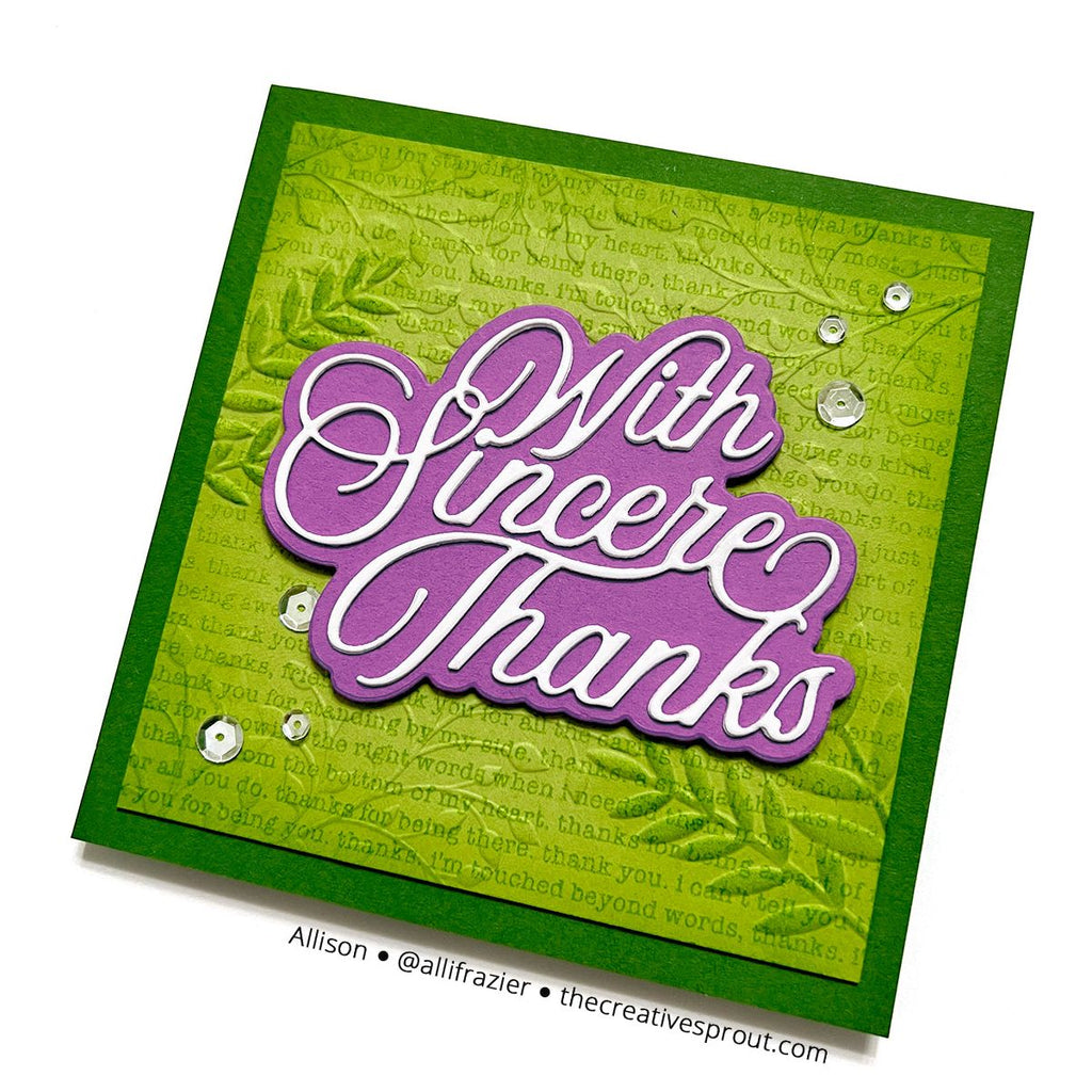 Simon Says Stamp With Sincere Thanks Wafer Dies 1119sd Stamptember Thanks Card | color-code:ALT01