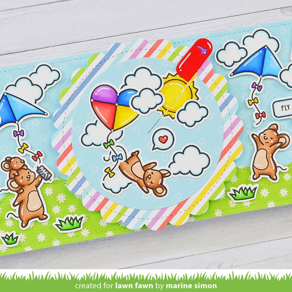 Lawn Fawn Whoosh, Kites! Clear Stamps lf3417 Fly