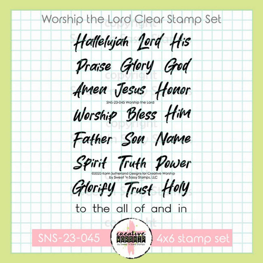 Sweet 'N Sassy Worship the Lord Clear Stamps sns-23-045