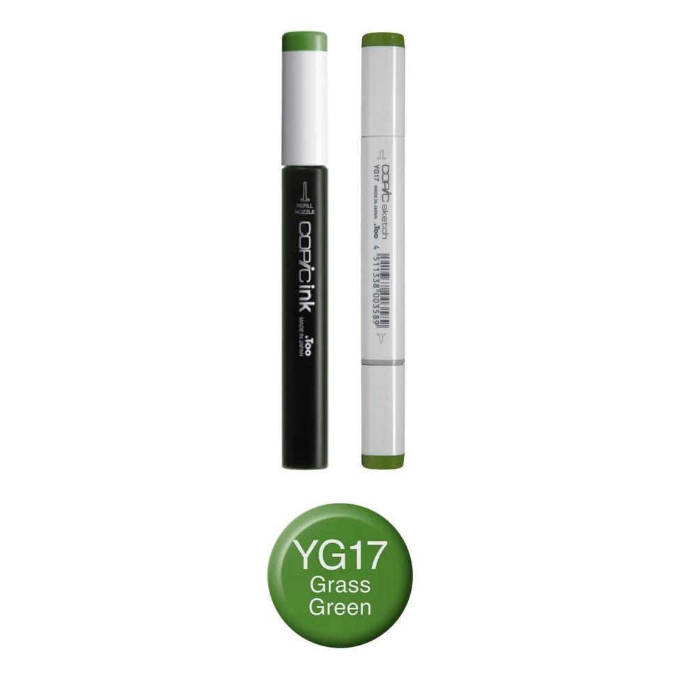 Copic Marker Grass Green Marker and Refill Bundle YG17