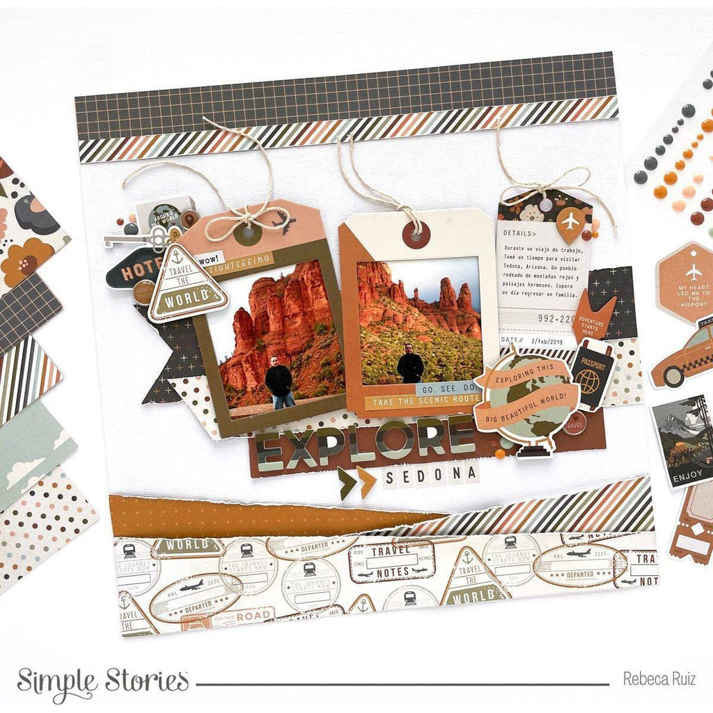 Simple Stories Here And There Sticker Book 19820 Explore Layout