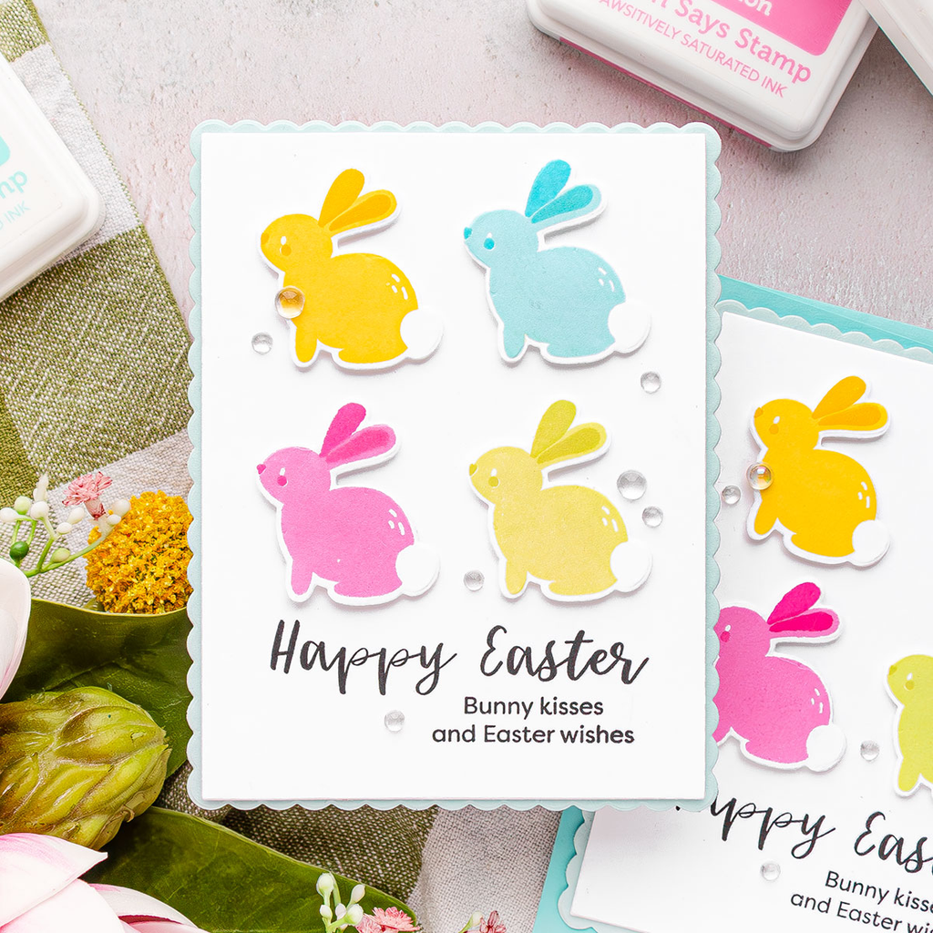 Simon Says Clear Stamps Bunny Kisses 3025ssc Splendor Easter Card | color-code:ALT04