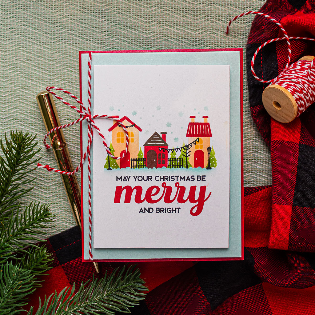 Simon Says Stamp Stencils Snowy Village 1063st Christmas Card | color-code:ALT04