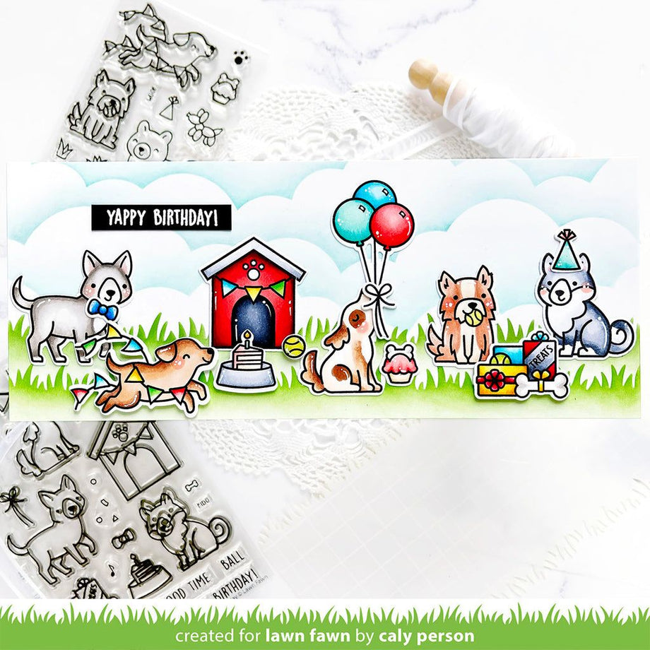 Lawn Fawn - Clear Stamps - Pawsome Birthday