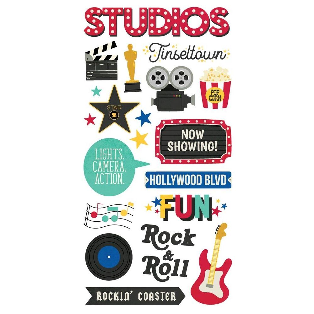 Simple Stories Say Cheese Tinseltown Foam Stickers 22467 – Simon Says Stamp