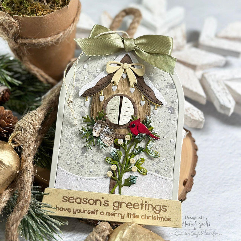 Tim Holtz Distress Frozen Fog Mica Stain Ranger Snow Globe Gift Tag | color-code:ALT06