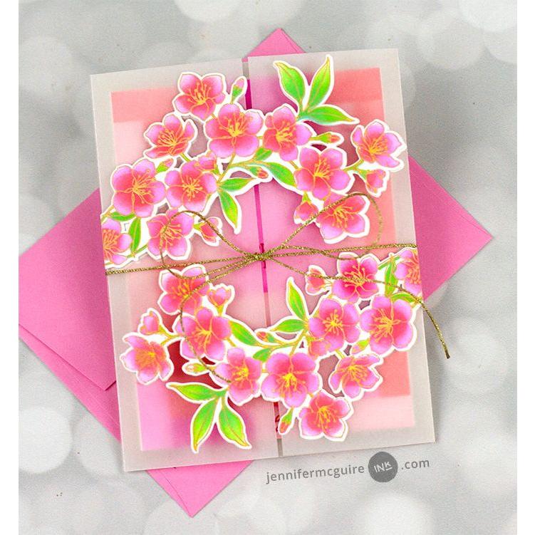 Pinkfresh Studio Beautiful Branch Stencils 247324 Vellum Wrap Card | color-code:ALT02