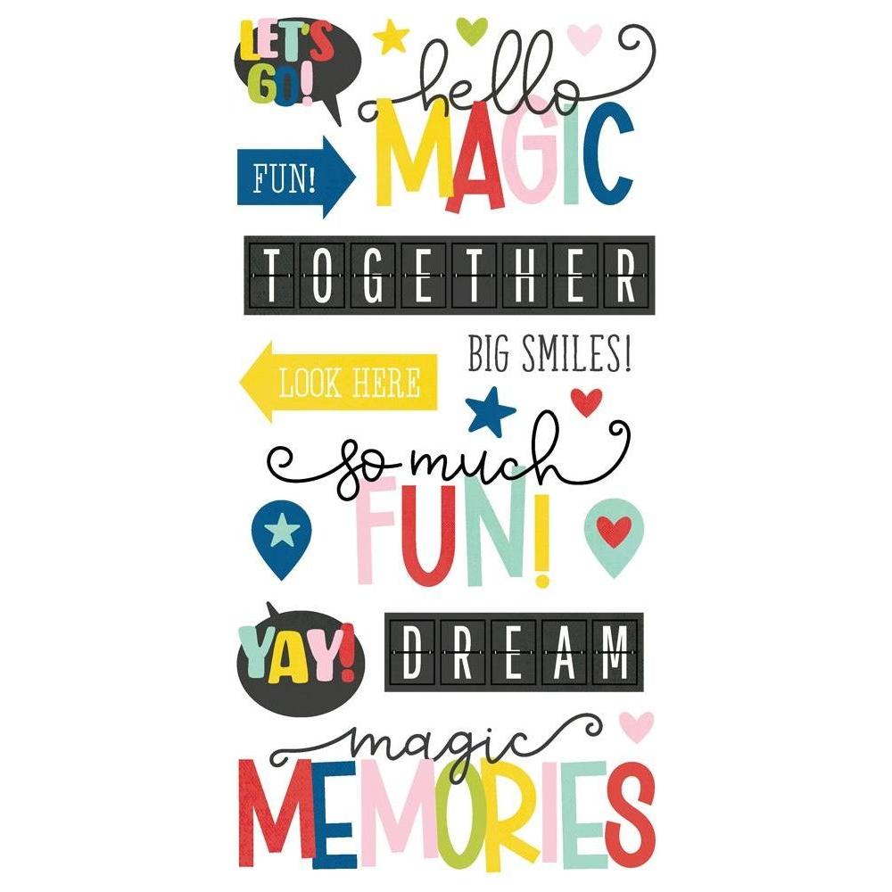 Simple Stories Say Cheese Magic Foam Stickers 22423 Disney Vacation Sentiments