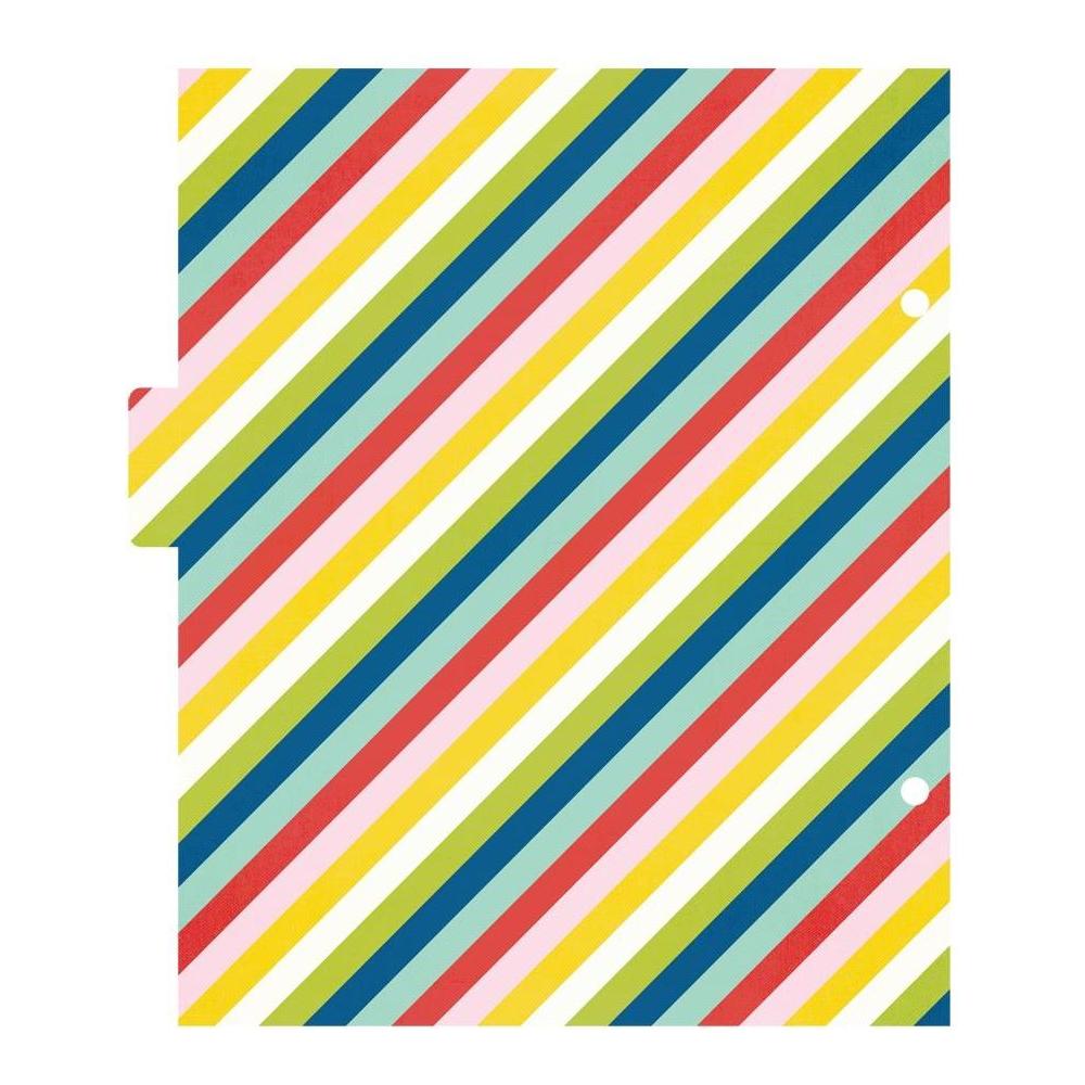 Simple Stories Confetti 6 x 8 Snap Binder 22429 Colorful Stripes