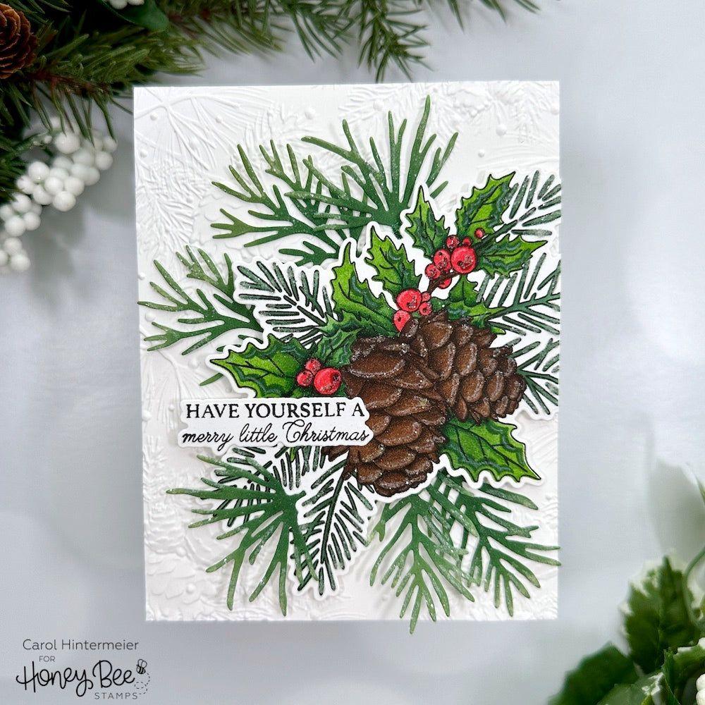 Honey Bee Good Tidings Stencils hbsl-136 Christmas Greeting Card | color-code:ALT03