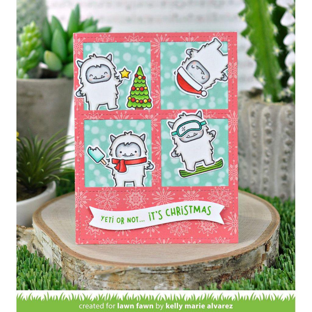 Lawn Fawn Foursquare Backdrop Portrait Custom Craft Dies lf2065 Yeti or Not