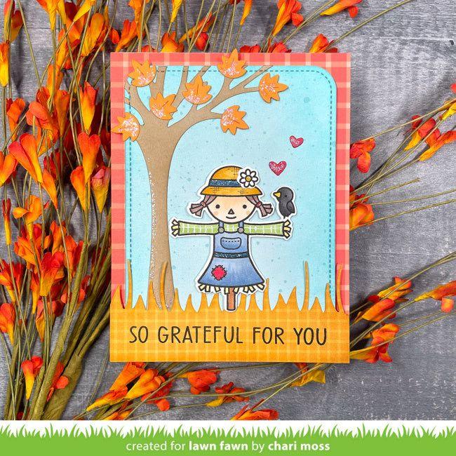 Lawn Fawn You Crow Girl Stamps and Dies Set So Grateful | color-code:alt2