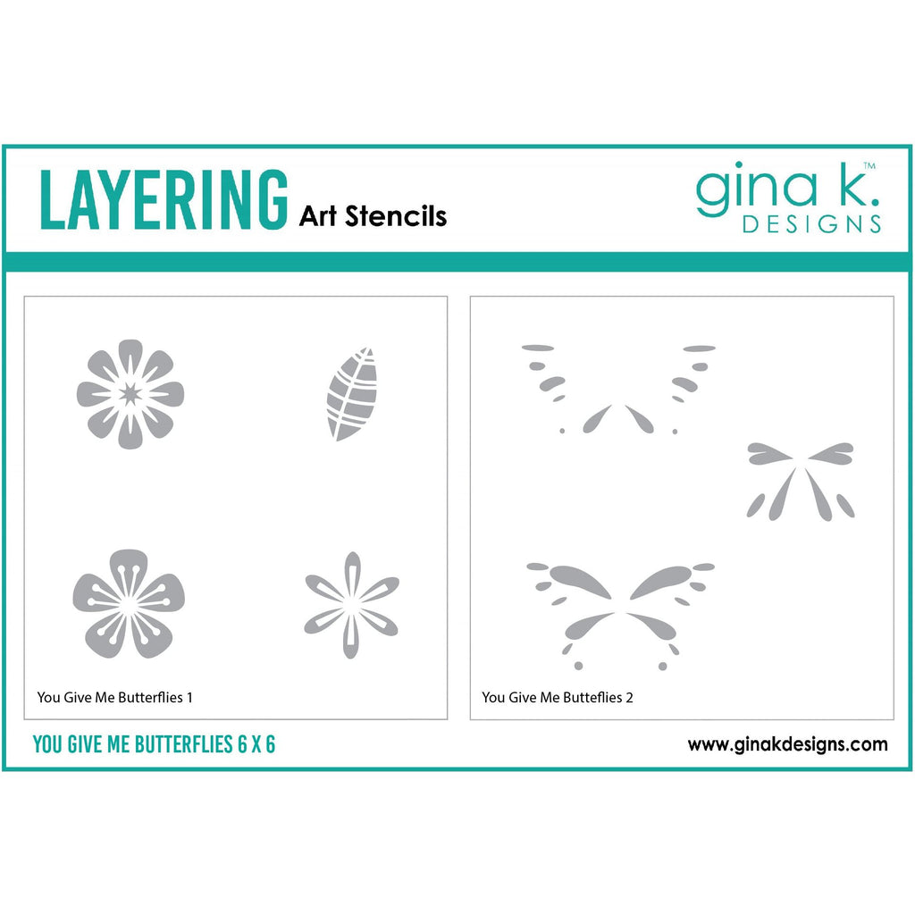 Gina K Designs You Give Me Butterflies Layering Stencils