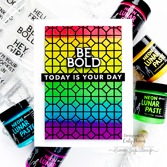 Simon Says Stamp You Rock Wafer Dies 1058mdc Be Bold Encouragement Card | color-code:ALT02