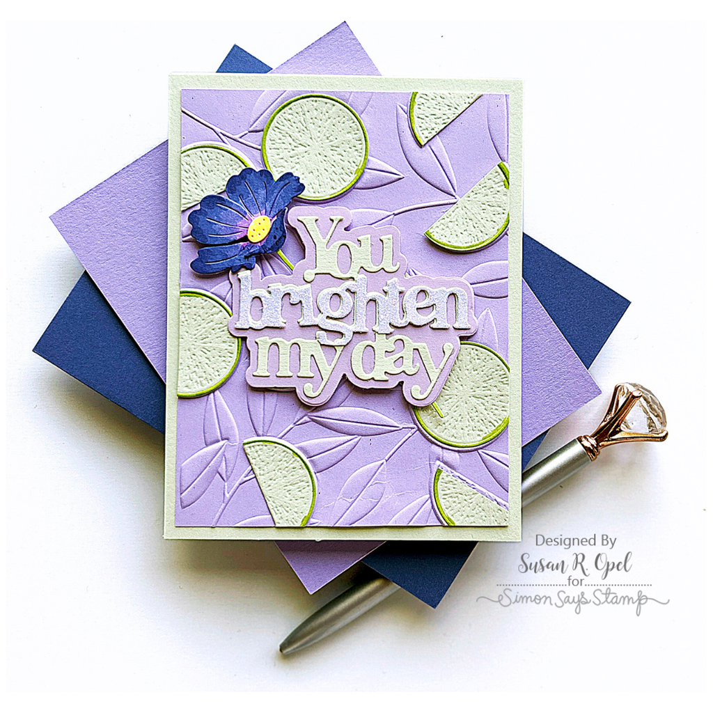 Simon Says Stamp Sunny Vibes Collection I Want It All Wafer Dies set813ad You Brighten My Day Card