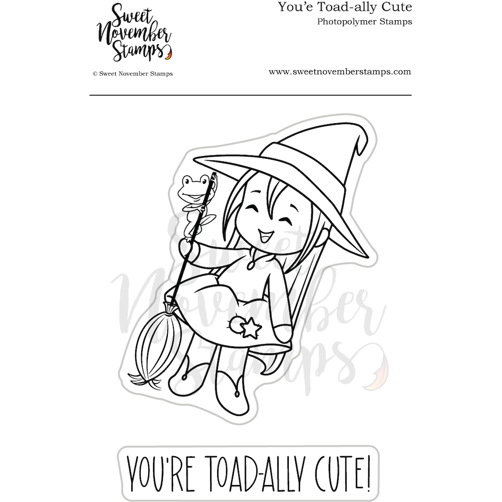 Sweet November Stamps You're Toad-ally Cute Clear Stamp Set snstchw23