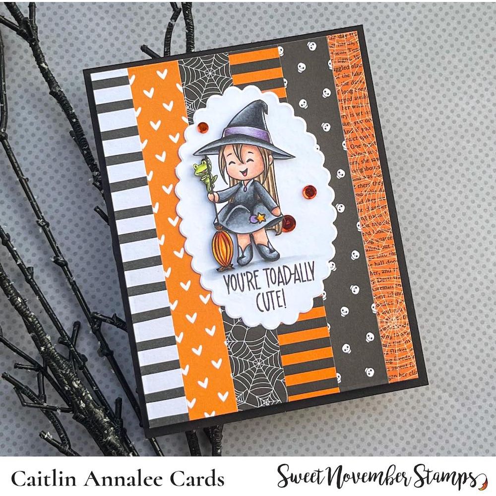 Sweet November Stamps You're Toad-ally Cute Clear Stamp Set snstchw23 Witch