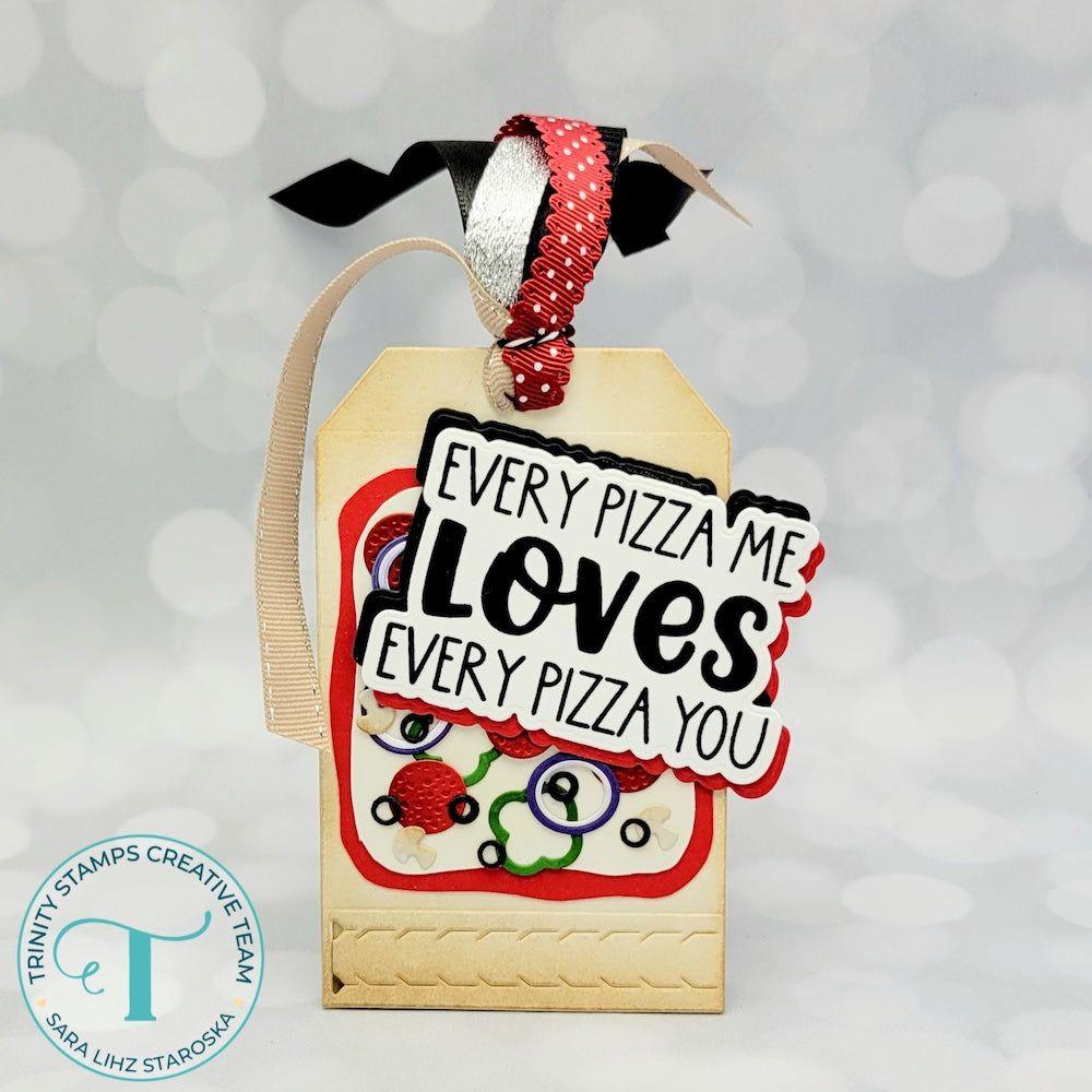 Trinity Stamps Zip Gift Tag Die Set tmd-302 pizza