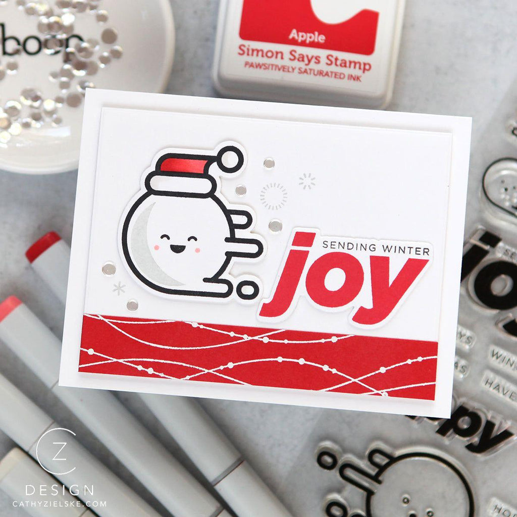 CZ Design Stamps and Dies Zippy Winter set863zw Sweet Wishes Winter Card | color-code:ALT02