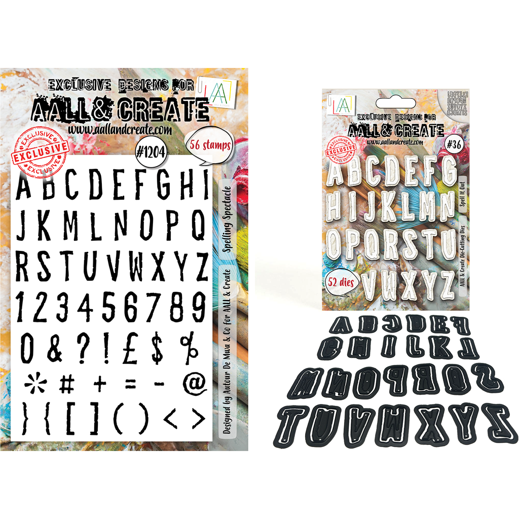 AALL & Create Spelling Spectacle and Spell it Out Stamp and Die Bundle