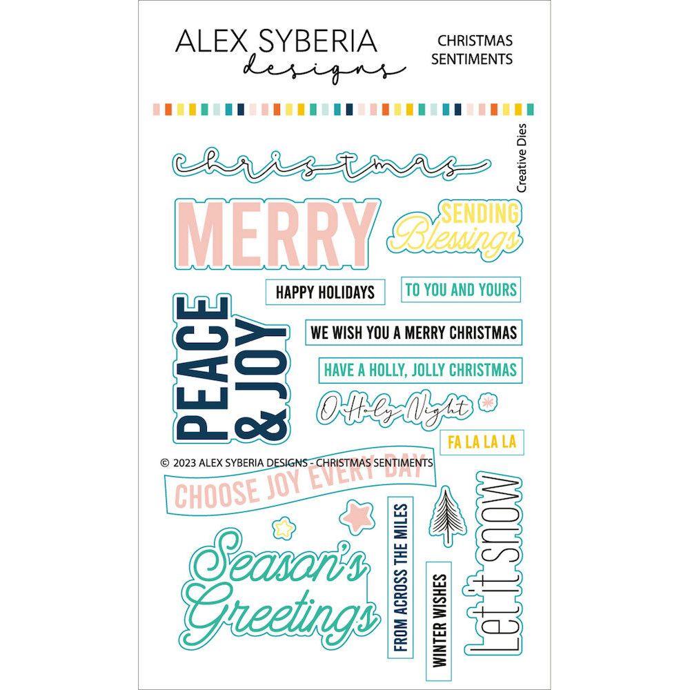 Alex Syberia Designs Christmas Sentiments Die Set asdcd96