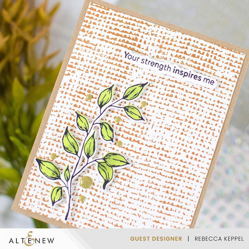 Altenew Essential Textures Rustic Burlap Press Plate alt8822 you inspire me