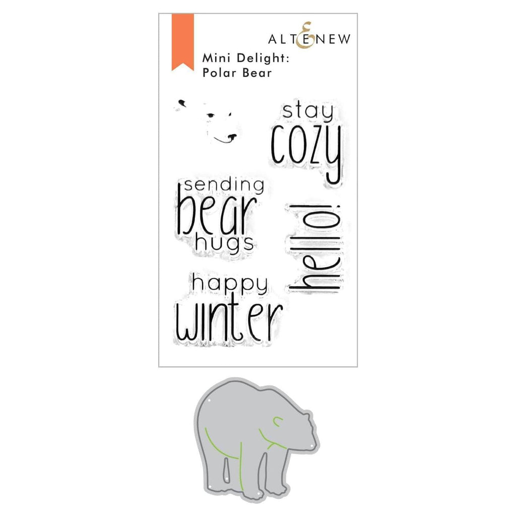 Altenew MINI DELIGHT POLAR BEAR Clear Stamp and Die Set ALT4578