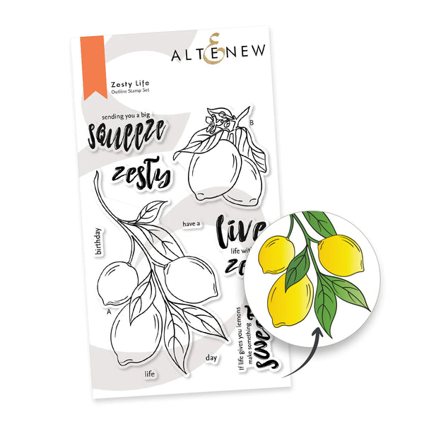 Avery Elle Clear Stamp Set 4 inch X6 inch Be Zesty