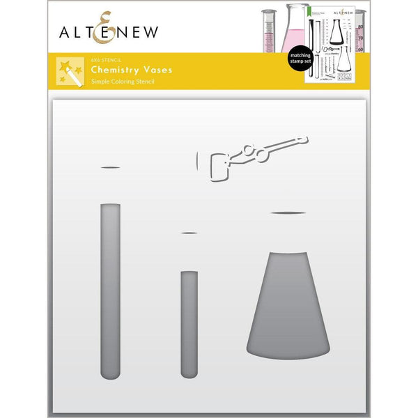 Altenew - Simple Coloring Stencil - Chemistry Vases