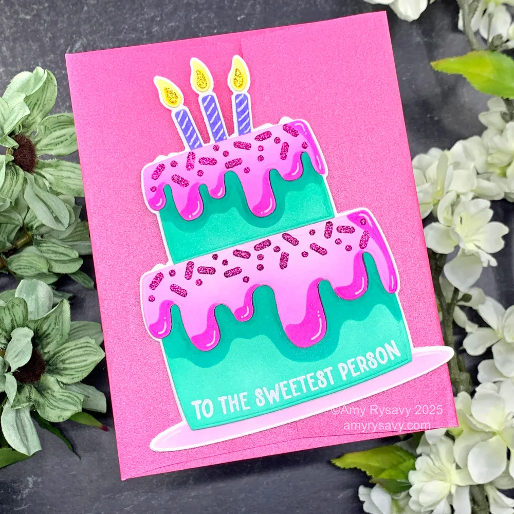 Simon Says Stamp Stencils Big Birthday Cake 1053stc Birthday Card | color-code:ALT05