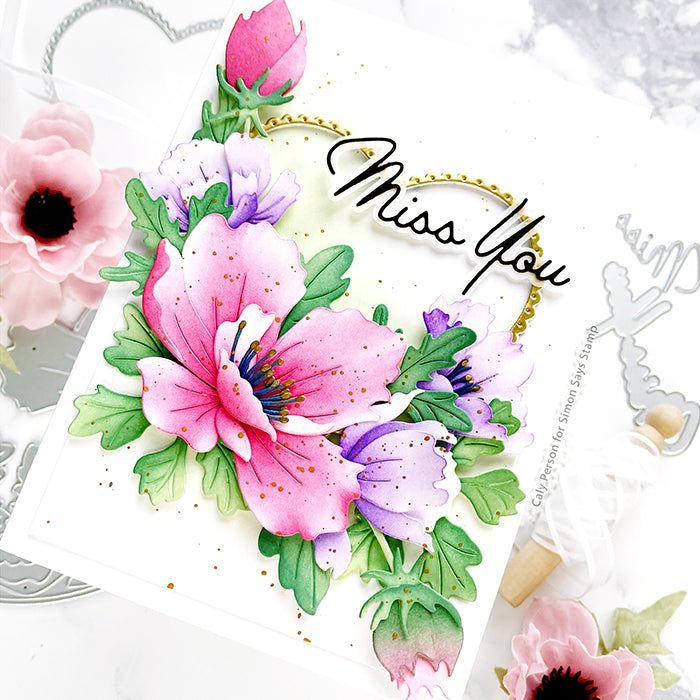 Memory Box Anemone Blooms Dies 94768 miss you | color-code:ALT01