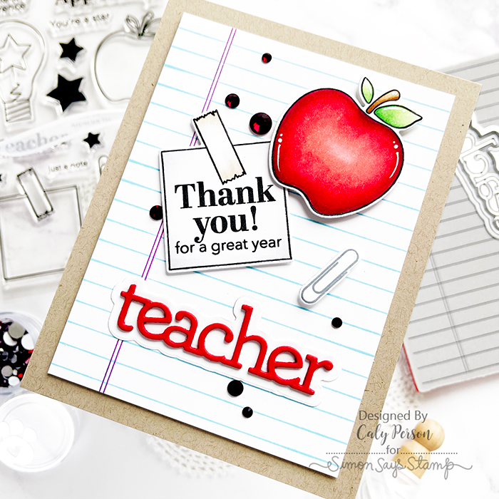 Simon Says Clear Stamps Appreciate You 3037ssc Celebrate Teacher Card | color-code:ALT11