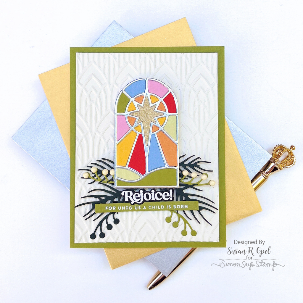 Simon Says Stamp Arched Christmas Star Wafer Dies 1213sd Christmas Card | color-code:ALT03