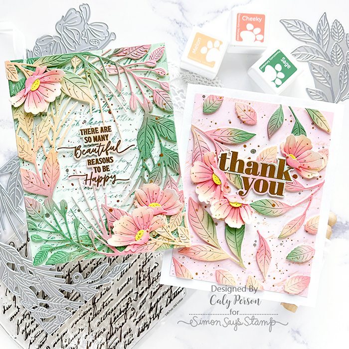 Simon Says Stamp Iceland Poppies Wafer Dies s938 Sunny Vibes Leafy Cards | color-code:ALT04