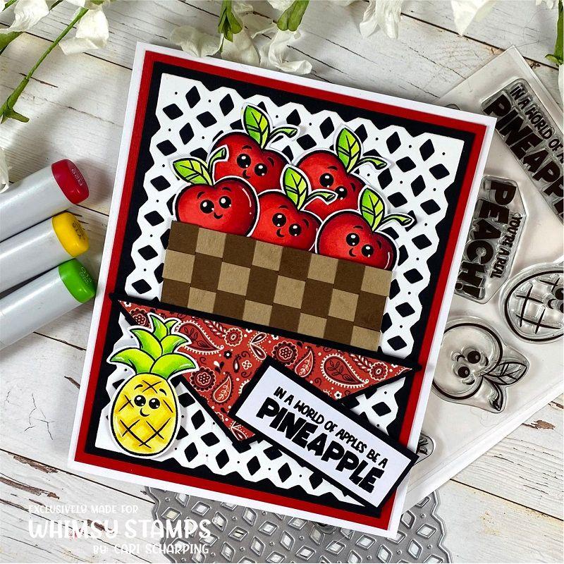 Whimsy Stamps Fun Fruit Clear Stamps KHB203 apples