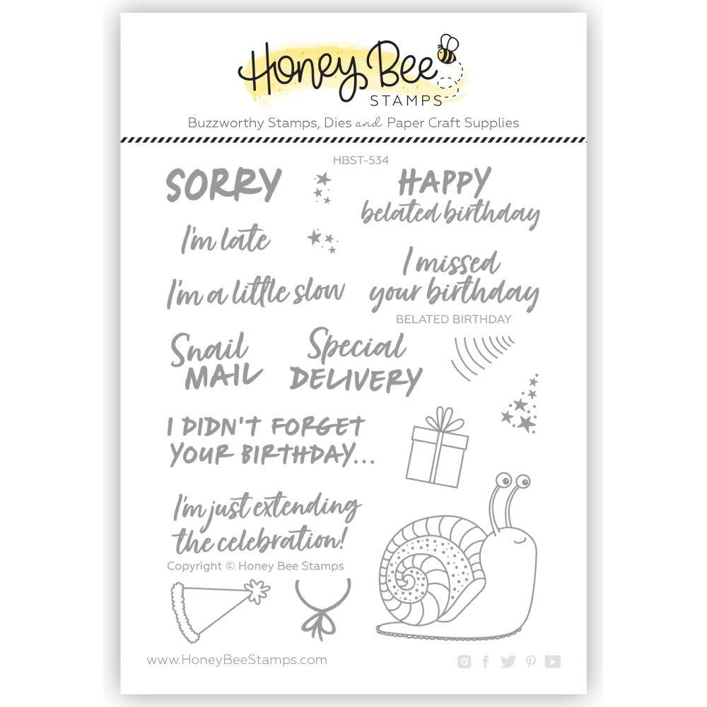 Honey Bee Belated Birthday Clear Stamps hbst-534