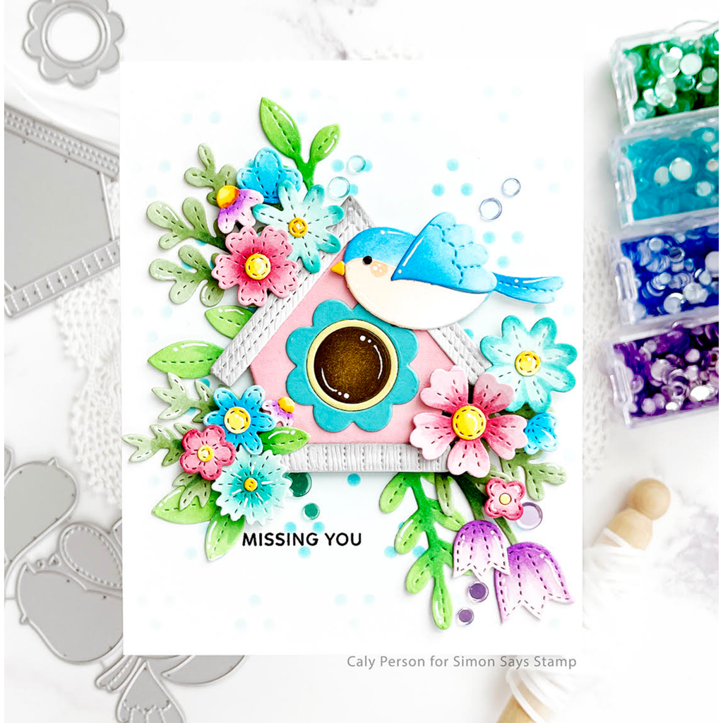 Pretty Pink Posh Stitched Birds Dies Missing You | color-code:ALT01