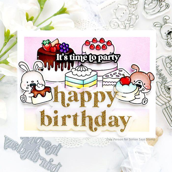 My Favorite Things Birthday Bites Clear Stamps and Dies Duo duo105 time to party | color-code:alt3