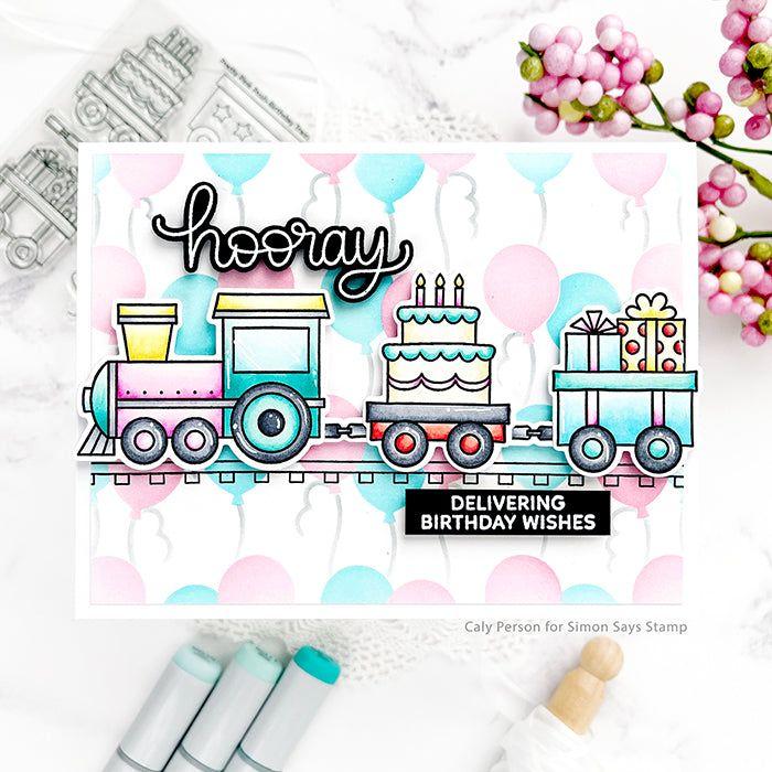 Pretty Pink Posh Birthday Train Dies hooray | color-code:ALT01