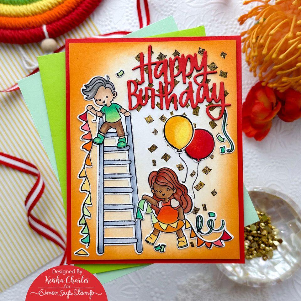 Simon Says Stamp Birthday Party Wafer Dies 1148sdc Stamptember Birthday Card