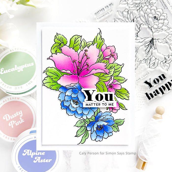 Altenew Bold Bouquet 3D Embossing Folder alt7686 you matter | color-code:ALT01