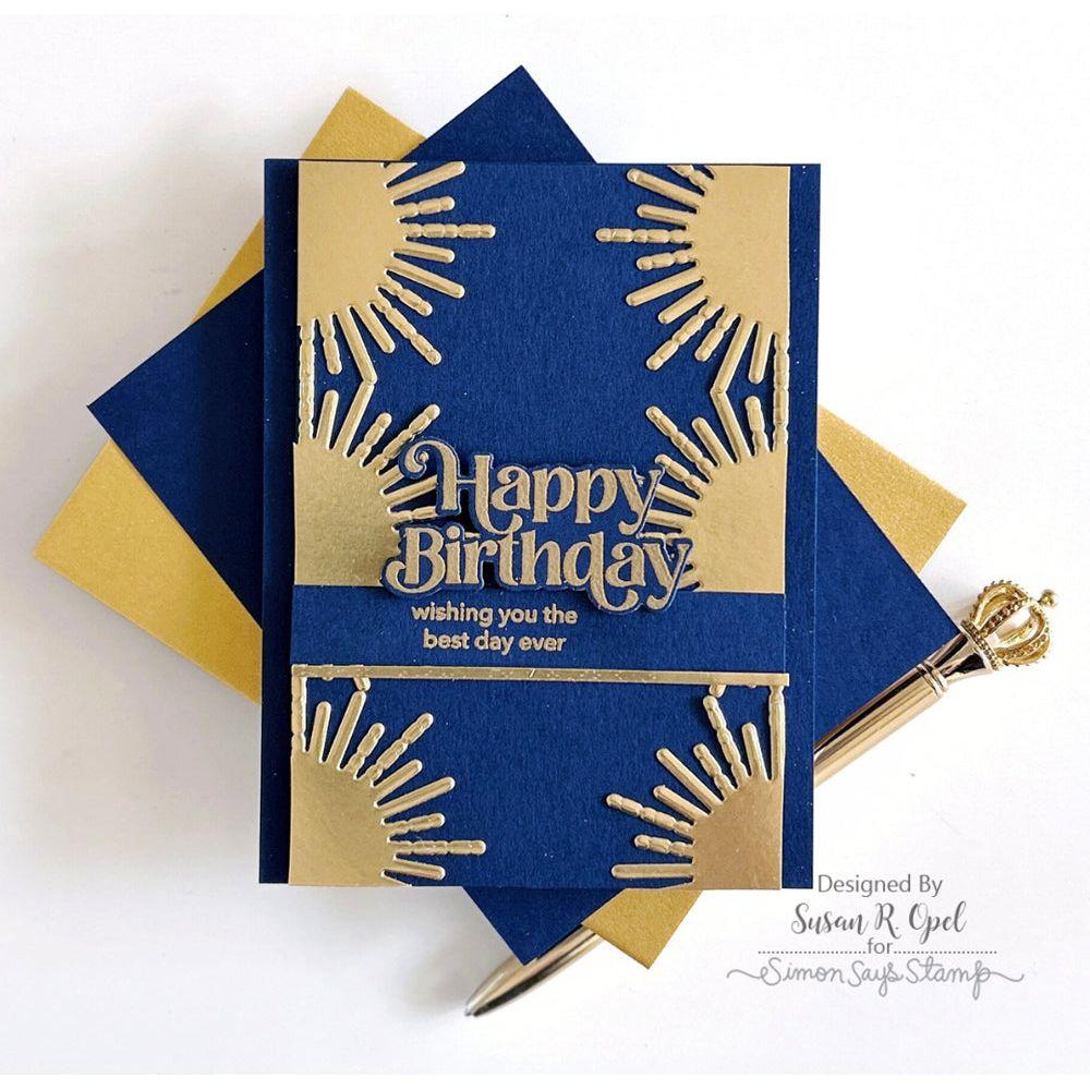 Simon Says Stamp Celestial Burst Wafer Die 1066sdc Celebrate Birthday Card | color-code:ALT01