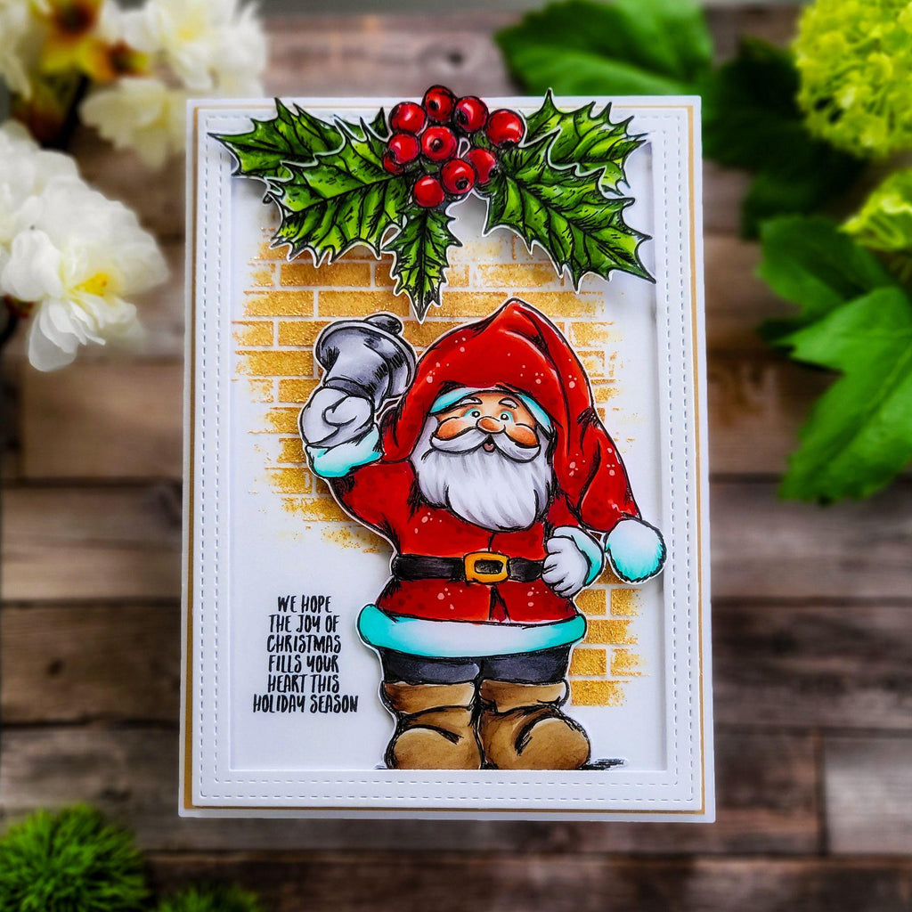 Picket Fence Studios Santa Claus Comes Tonight Clear Stamps c-157 joy of christmas