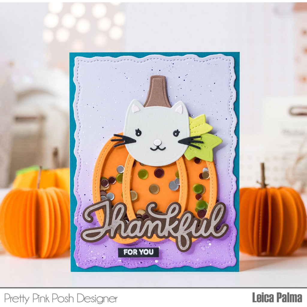 Pretty Pink Posh Pumpkins Shaker Dies shaker card