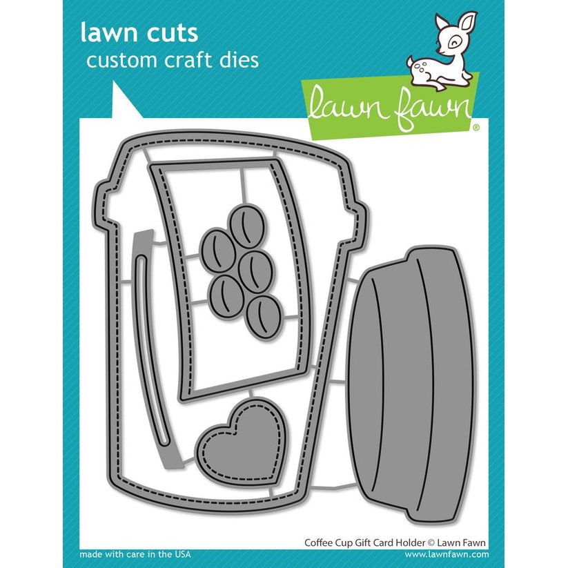 Lawn Fawn Coffee Cup Gift Card Holder Dies lf3514