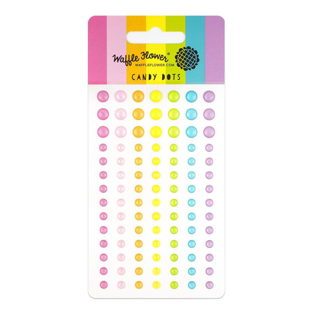 Waffle Flower JJ's Rainbows Candy Dots Embellishments wfe214