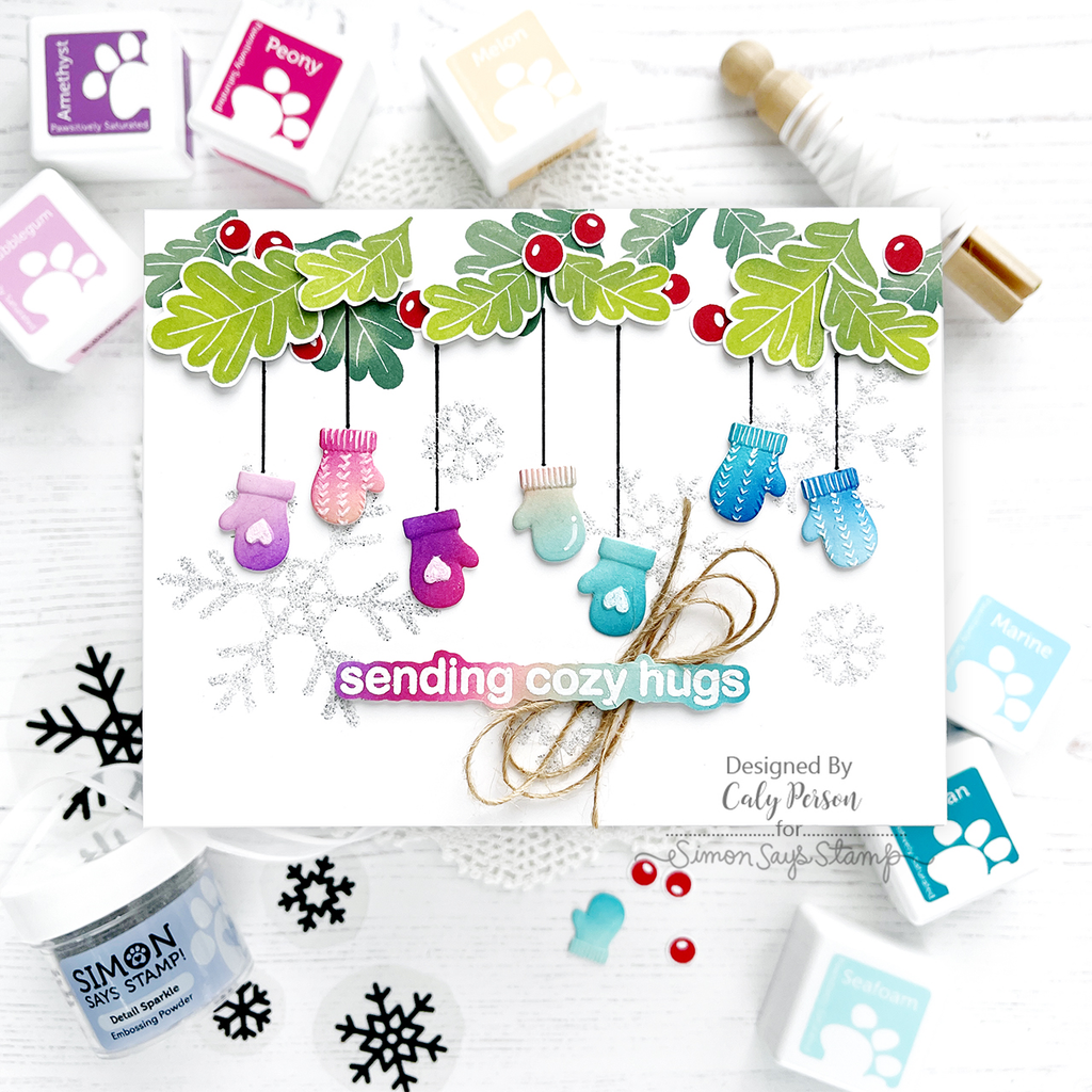 Simon Says Embossing Folders and Cutting Dies Bundled Up sfd411 Winter Card | color-code:ALT08