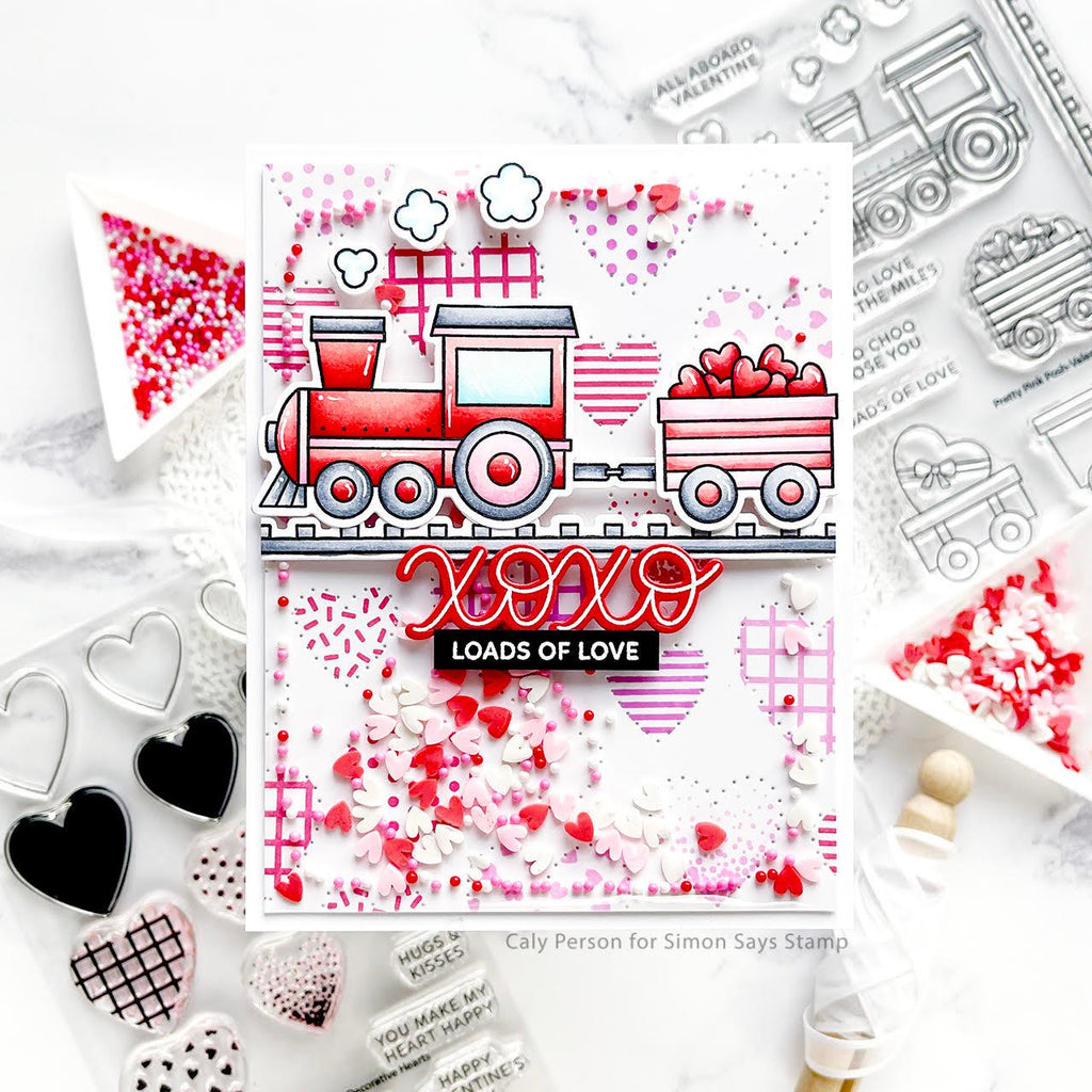 Pretty Pink Posh Valentines Train Coordinating Dies choo choo | color-code:ALT01